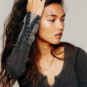 Free People Kyoto Cuff Thermal - Black - Size Small - $4.99 Shipping!